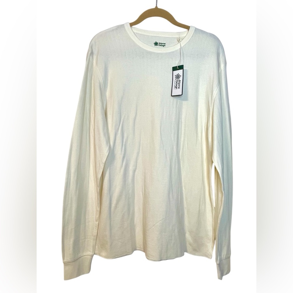New Men’s Alpine Design UPF 50 long sleeve ribbed Crewneck tee